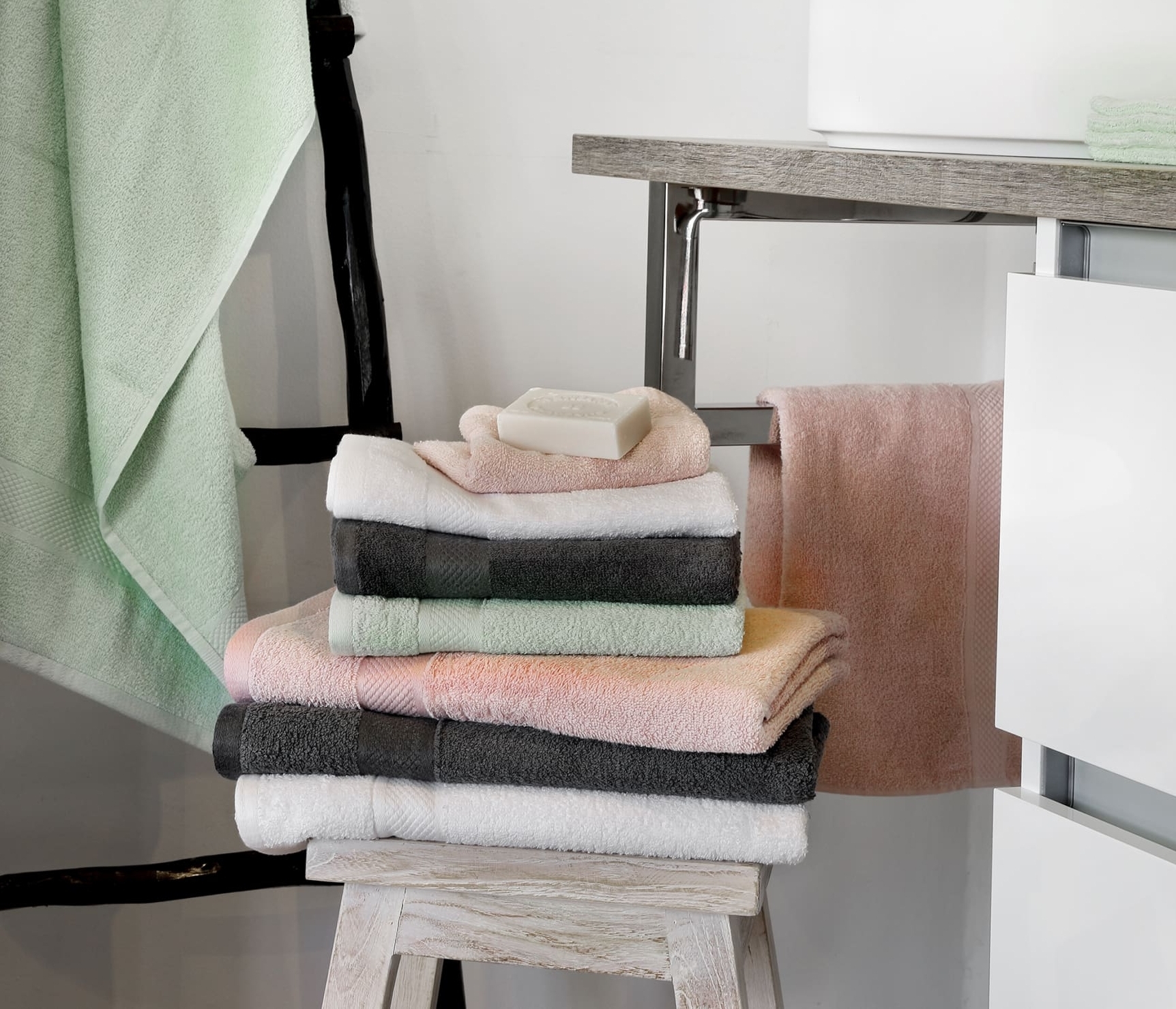 Badtextiel in interieur